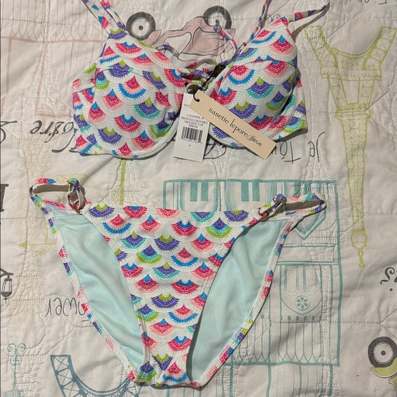 Nanette Lepore Multicolor Scallop Bikini - Picture 1 of 3